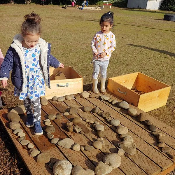 Children in a summer program